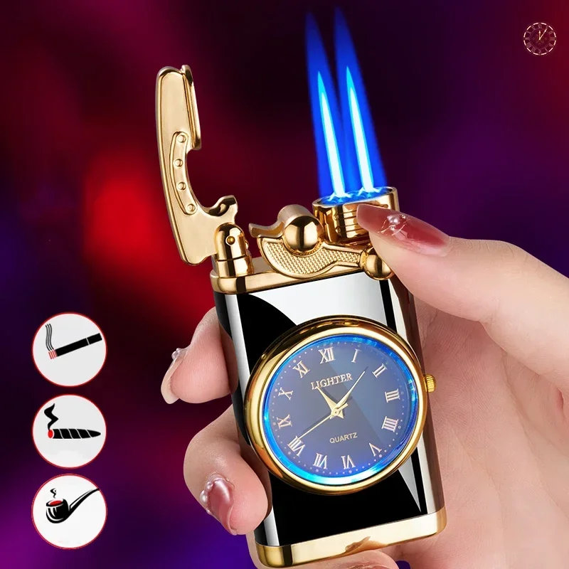 Men Accessories Gadgets - 방풍 가스 라이터 손목 시계 시가