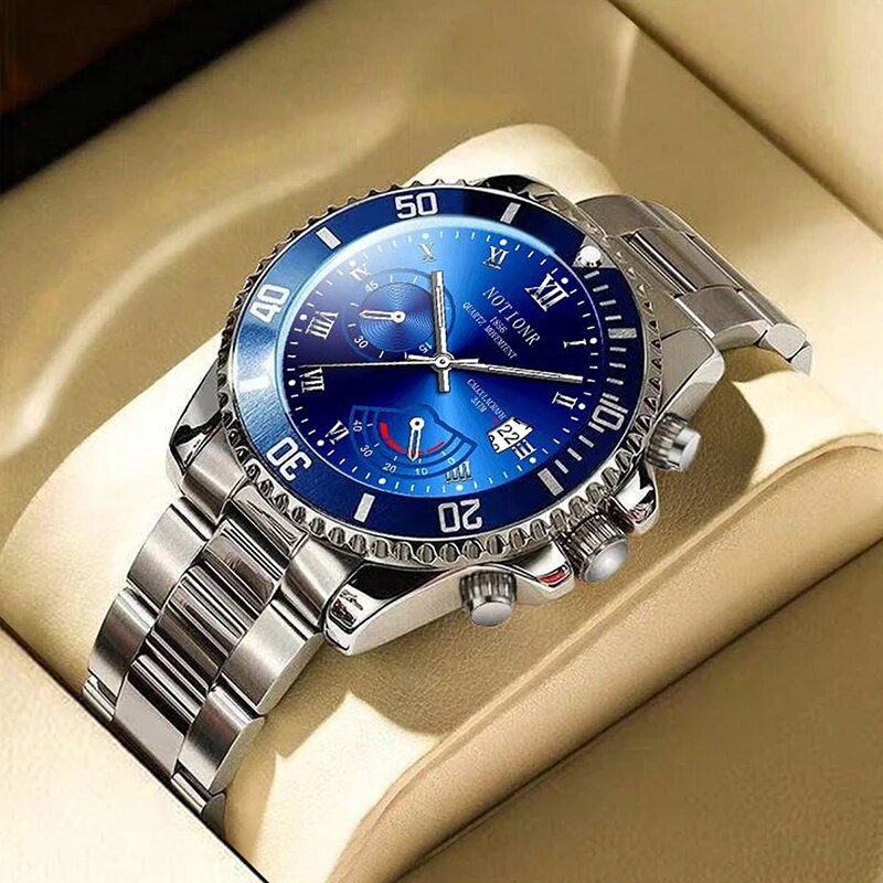 Men Accessories For Wrist - 남성 패션 시계 럭셔리 실버 스테인리스