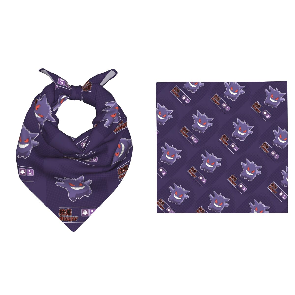 Men Accessories For Neck - 55CM 포켓몬 게나르 반다나 휴일 파티
