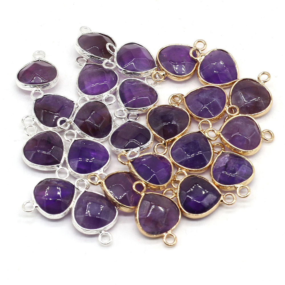 Men Accessories Pendant - 2pcs 천연 돌 커넥터 DIY 여성을위한