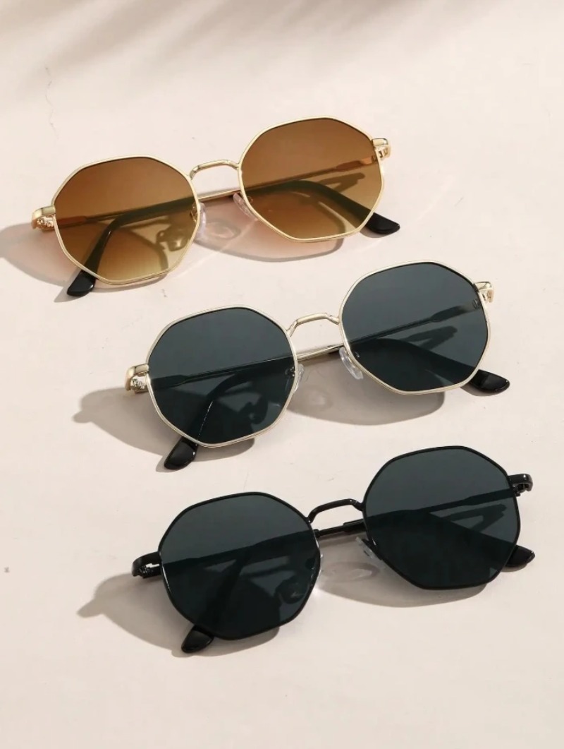 Men'S Accessories Glasses - 1/3 Pcs 금속 기하학적 원형 프레임