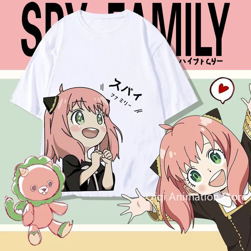Men Accessories For Gift - SPY×FAMILY Anime Anya Forger 주변기기 반팔