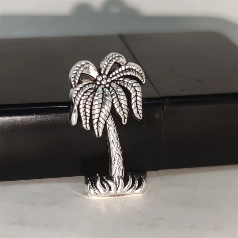 Men Accessories Gadgets - 창의적인 실버 코코넛 나무 DIY 합금