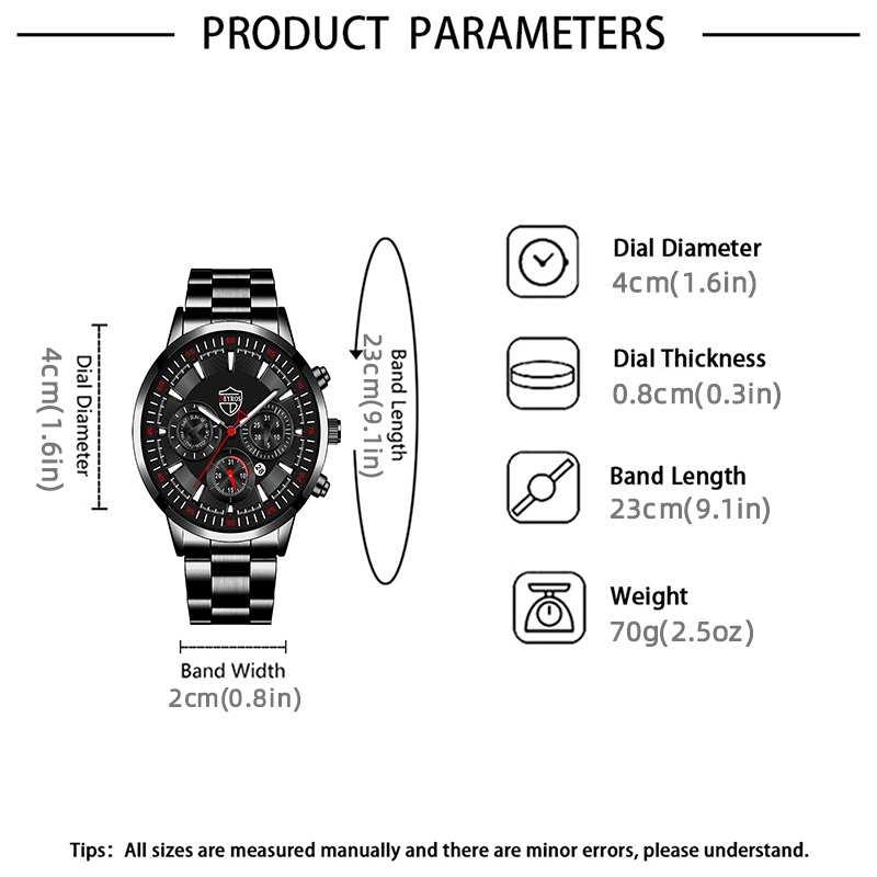 패션 남성 시계 세트 럭셔리 남성 스포츠 블랙 스테인레 - Men Accessories For Wrist 리뷰 및 가격
