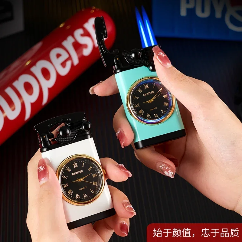 방풍 가스 라이터 손목 시계 시가 라이터 야외 제트 더 - Men Accessories Gadgets 리뷰 및 가격