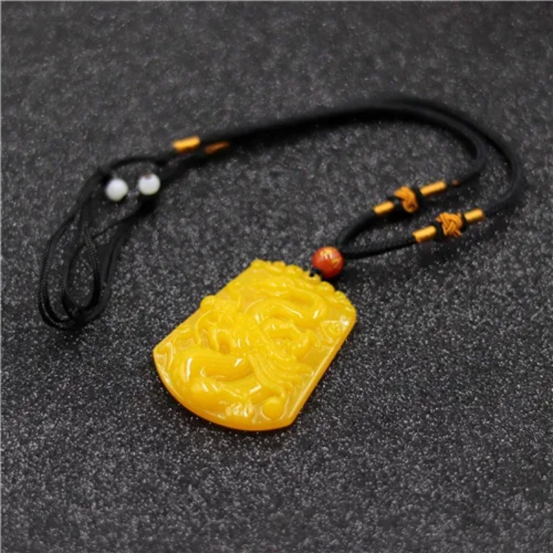 도매 중국어 노란색 옥 용 옥 펜던트 비즈 목걸이 매력 - Men Accessories For Hand 리뷰 및 가격