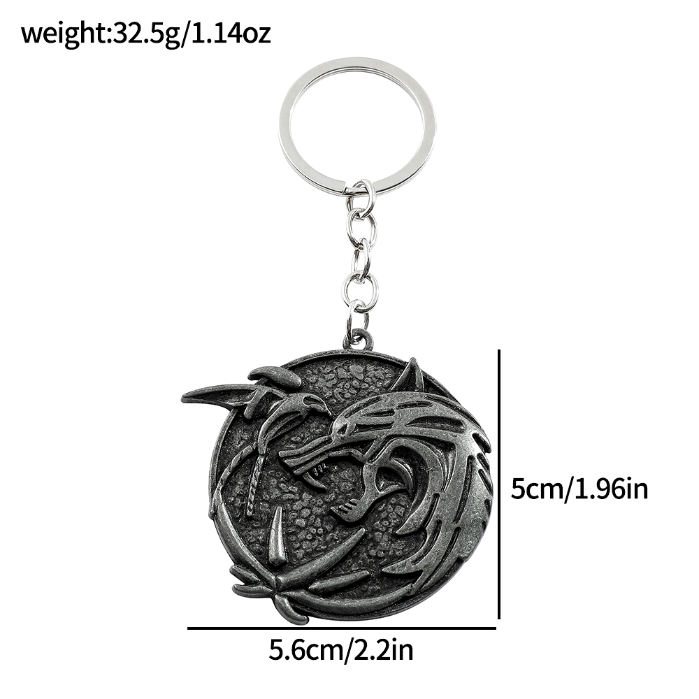 빈티지 늑대 머리 키체인 게임 게롤트 오브 리비아 메달 - Men Accessories Pendant 리뷰 및 가격