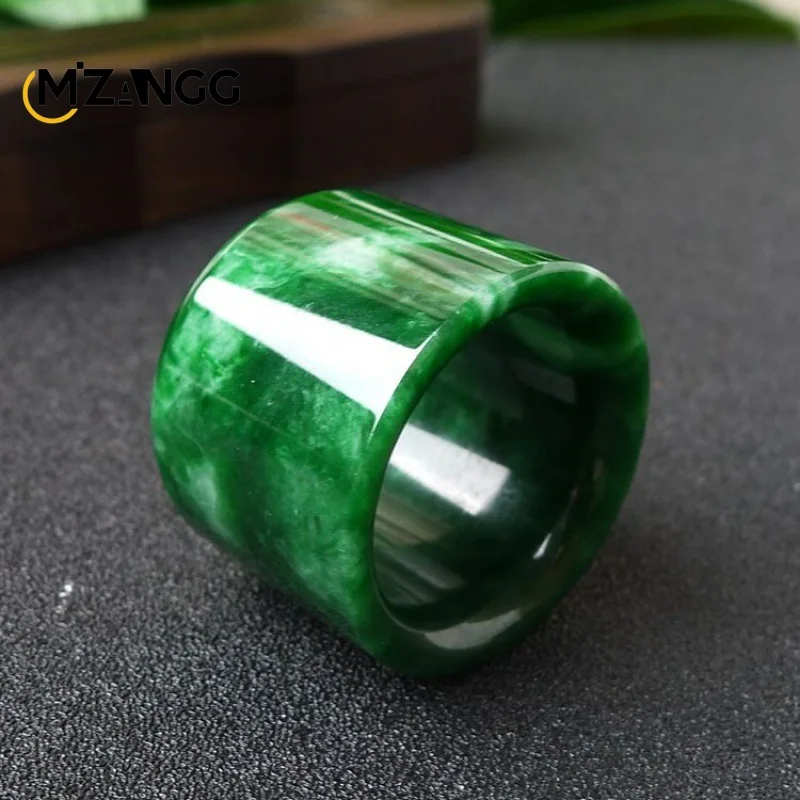 천연 미얀마 경옥 반지, 중국 조각, 분위기 있는 럭셔 - Men Accessories For Wedding 리뷰 및 가격
