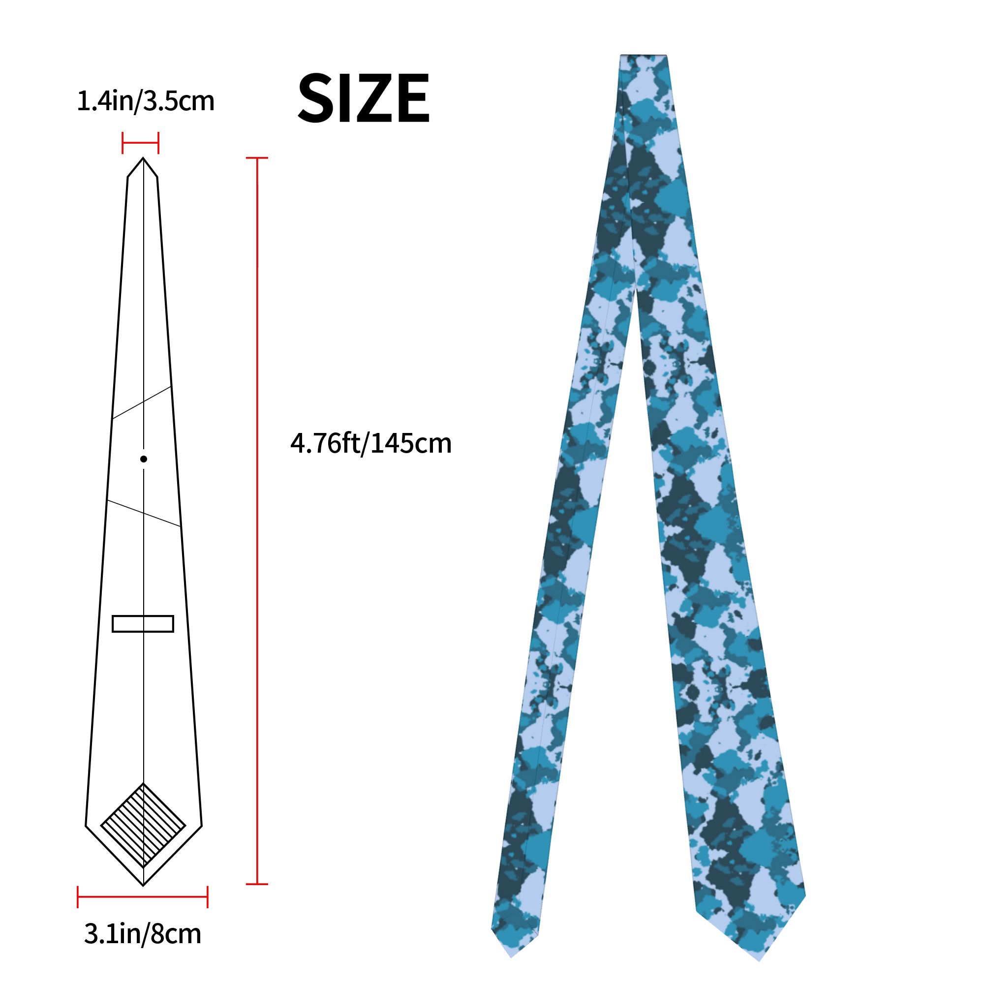 카모플라주 남성용 넥타이 슬림 폴리에스터 8cm 좁은  - Men Accessories For Wedding 리뷰 및 가격