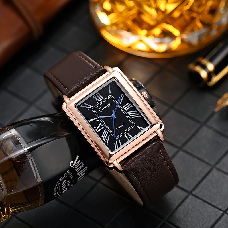 새로운 패션 럭셔리 디자이너 직사각형 다이얼 쿼츠 시계 - Men Accessories For Wrist 리뷰 및 가격