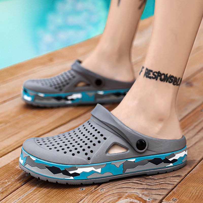 여름 남성 신발 나막신 슬리퍼 남성 정원 플랫 샌들 플 - Men Accessories For Beach 리뷰 및 가격