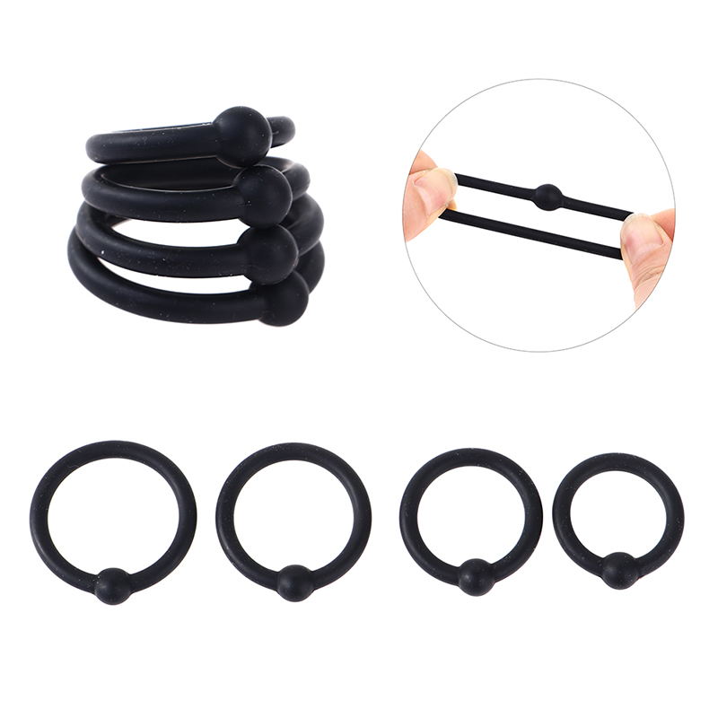 4Pcs 남성 페니스 링 크리스탈 딜레이 콕링 실리콘  - Men Accessories Combo 리뷰 및 가격