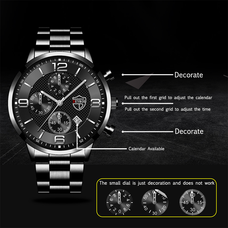 시계 브랜드 패션 남자 스포츠 비즈니스 스테인레스 스틸 - Men Accessories For Wrist 리뷰 및 가격