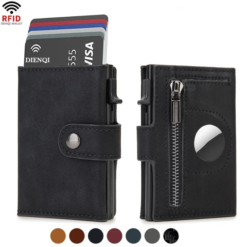 2PCS 빈티지 PU RFID 차단 지갑 (남성용) 멀 - Coin Holder Men 리뷰 및 가격