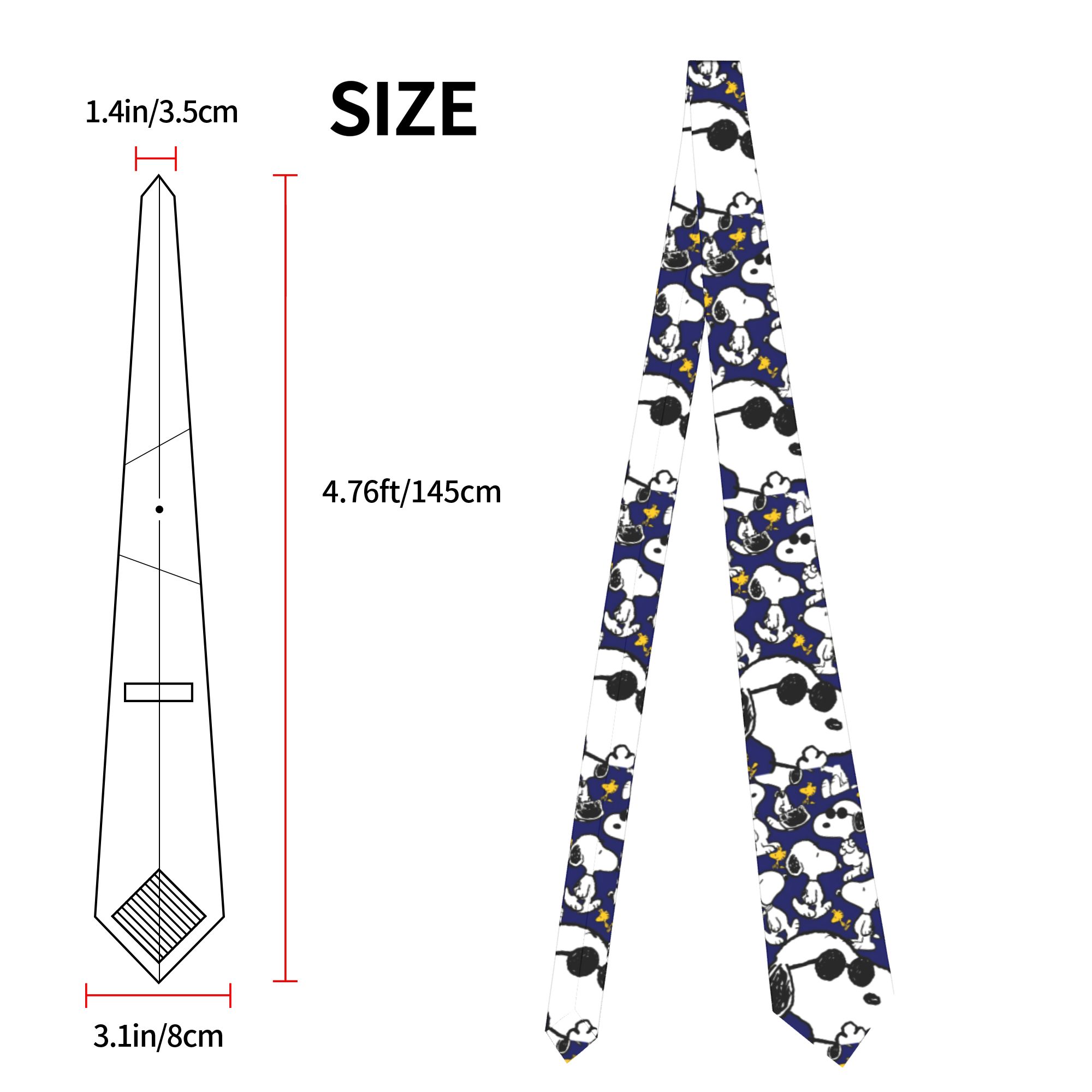 스누피 우드스톡 넥타이 유니섹스 8cm 만화 넥타이 남 - Men Accessories For Wedding 리뷰 및 가격