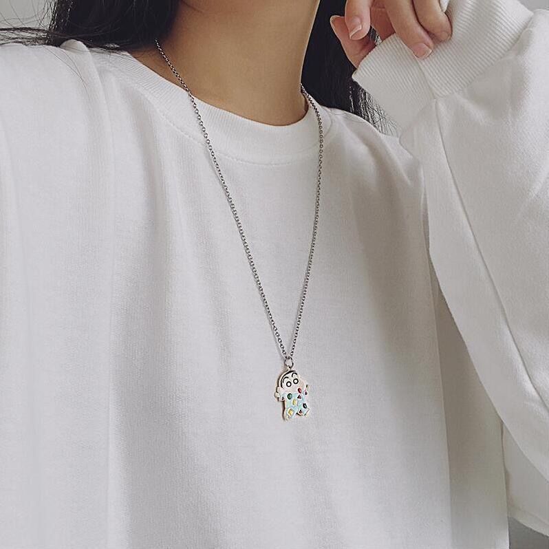 크레용 신짱 만화 목걸이 귀여운 일본식 베스트 프렌드  - Men Accessories Pendant 리뷰 및 가격