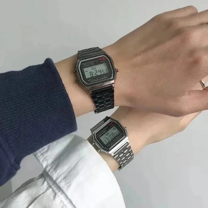 럭셔리 F91W 스틸 밴드 시계 LED 디지털 스테인레 - Men Accessories For Wrist 리뷰 및 가격