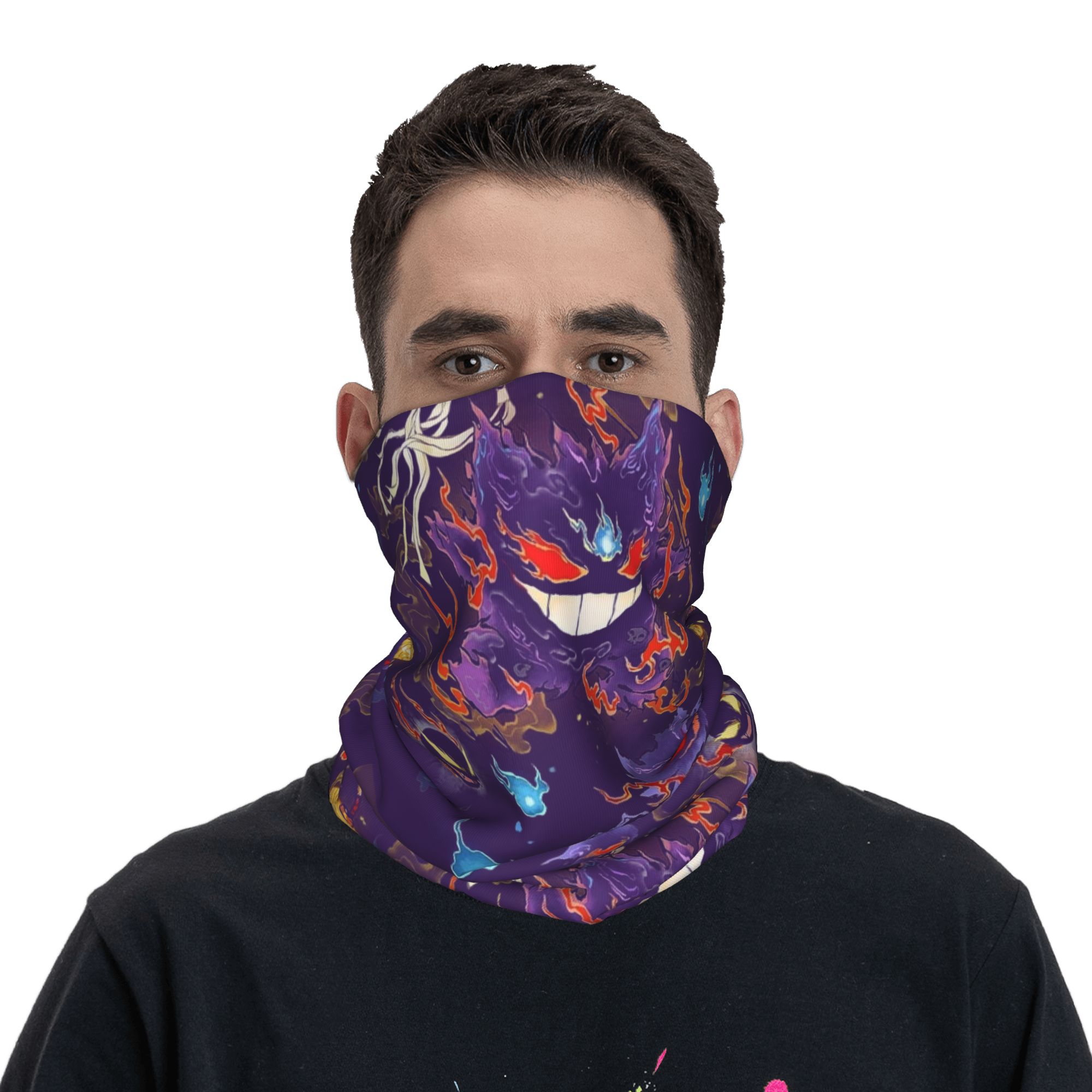 맞춤형 포켓몬 게나르 반다나 넥 게이터 하이킹 캠핑용  - Men Accessories For Neck 리뷰 및 가격