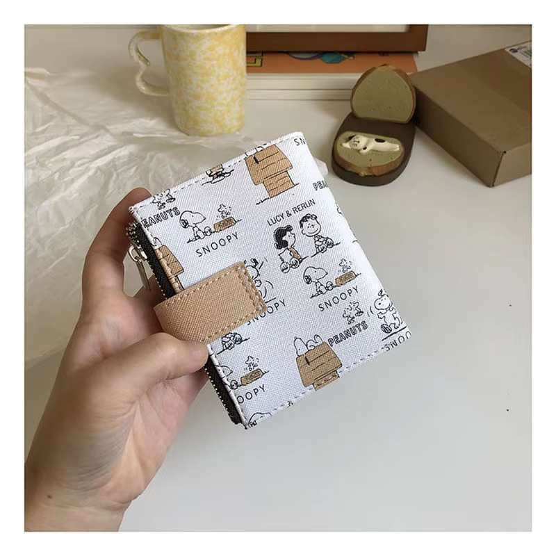 귀여운 스누피 지갑 애니메이션 만화 캐릭터 숏 동전 지 - Coin Holder Men 리뷰 및 가격