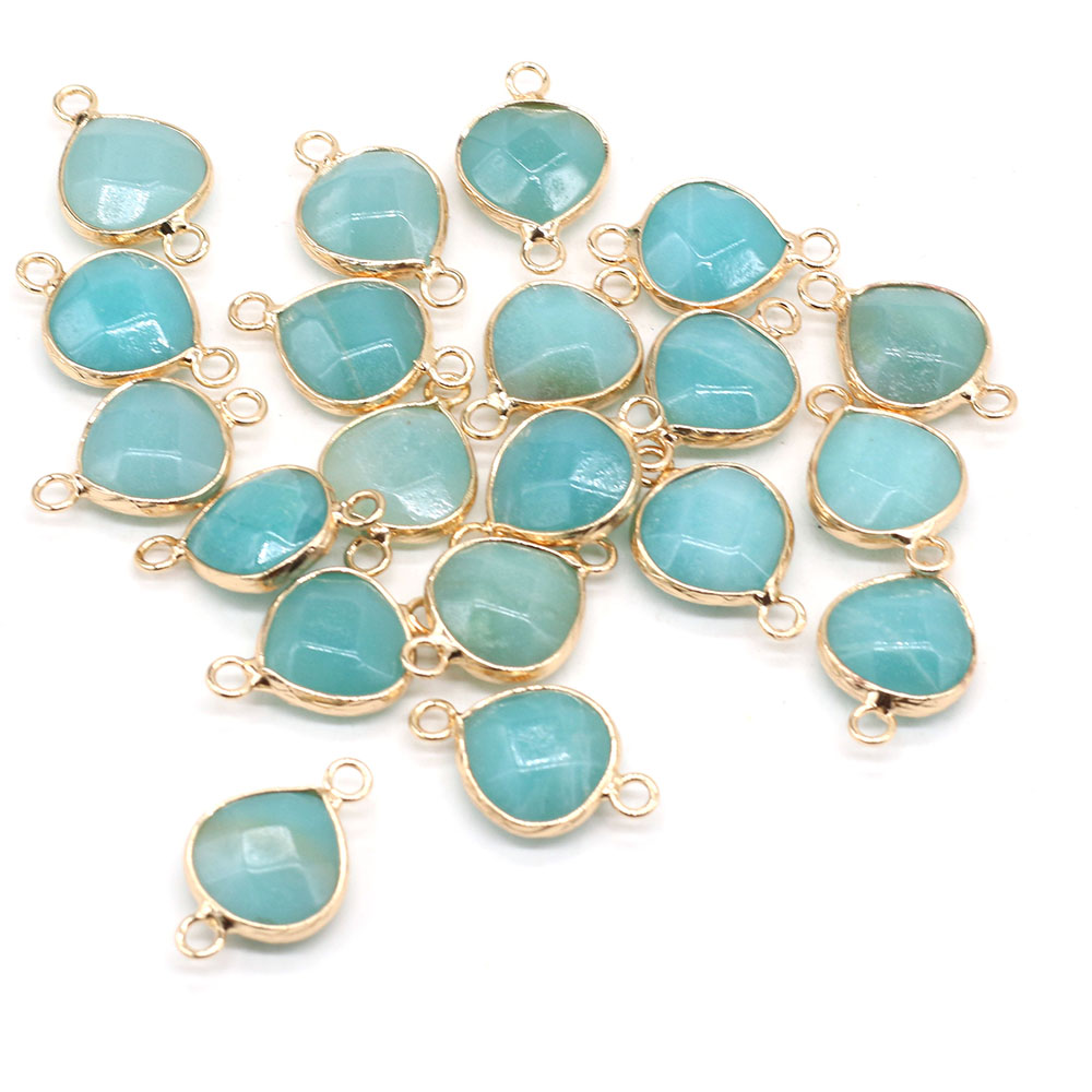 2pcs 천연 돌 커넥터 DIY 여성을위한 뚱뚱한 워터 - Men Accessories Pendant 리뷰 및 가격