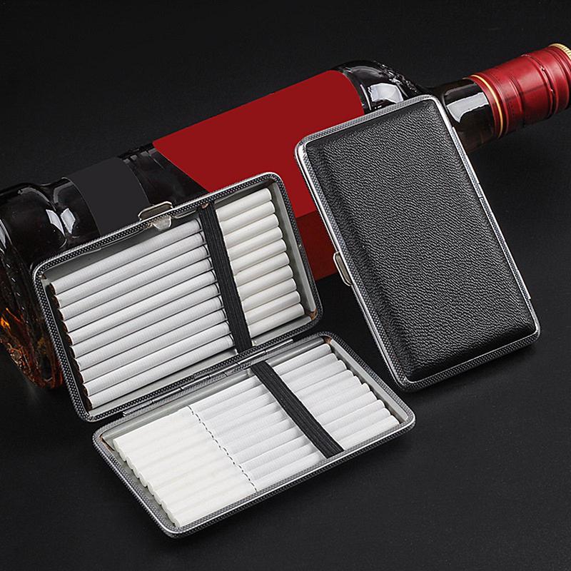 남성용 PU 가죽 담배 박스, 컴팩트 흡연자 주석 포켓 - Men Accessories Gadgets 리뷰 및 가격