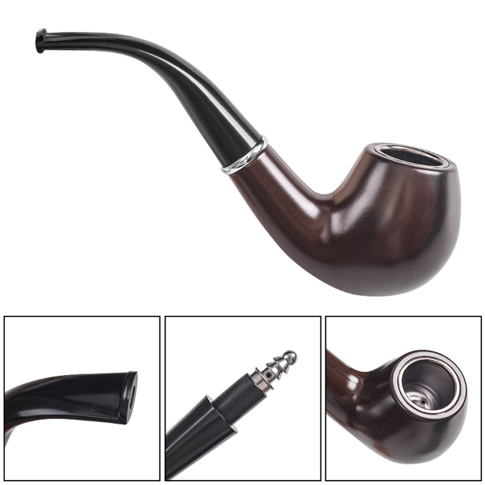 레트로 수지 흑단 흡연 파이프 곡선 담배 파이프 휴대용 - Men Accessories Gadgets 리뷰 및 가격