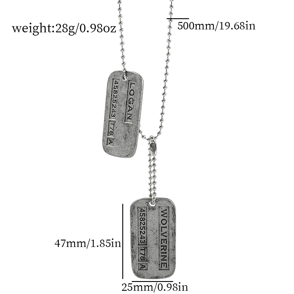 엑스맨 울버린 밀리터리 카드 목걸이 - 영화 팬들을 위 - Men Accessories Pendant 리뷰 및 가격