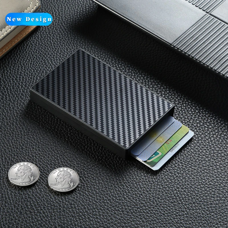 남성용 신용 카드 홀더 코인 박스, 자동 팝업 탄소 섬 - Coin Holder Men 리뷰 및 가격