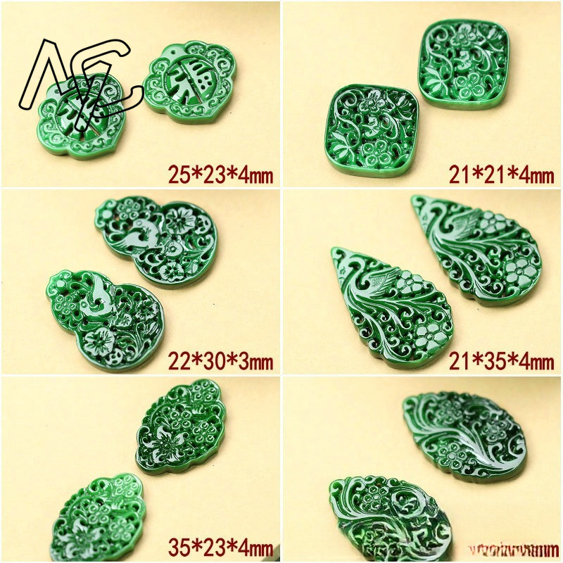 2pcs DIY 천연 드라이 그린 에메랄드 할로우 아웃 - Men Accessories For Gift 리뷰 및 가격