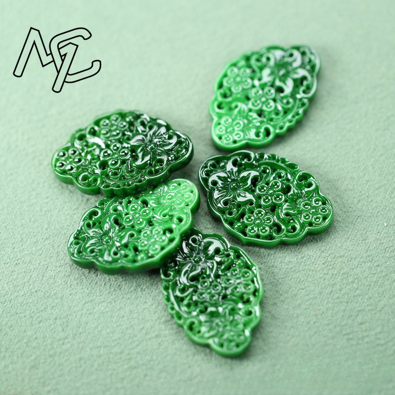 2pcs DIY 천연 드라이 그린 에메랄드 할로우 아웃 - Men Accessories For Gift 리뷰 및 가격