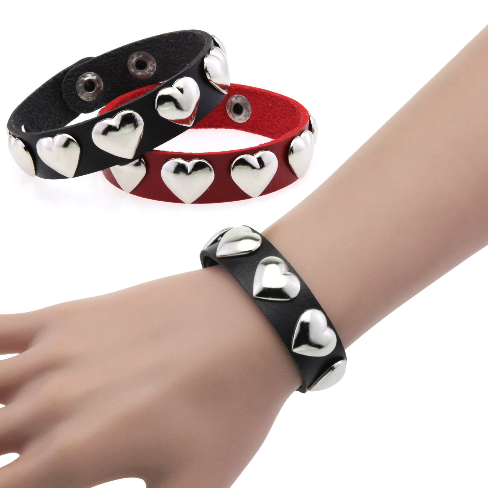 하트 펑크 쿨 팔찌 여성 남성 빈티지 고딕 조절 가능  - Men'S Accessories Trends 2025 리뷰 및 가격