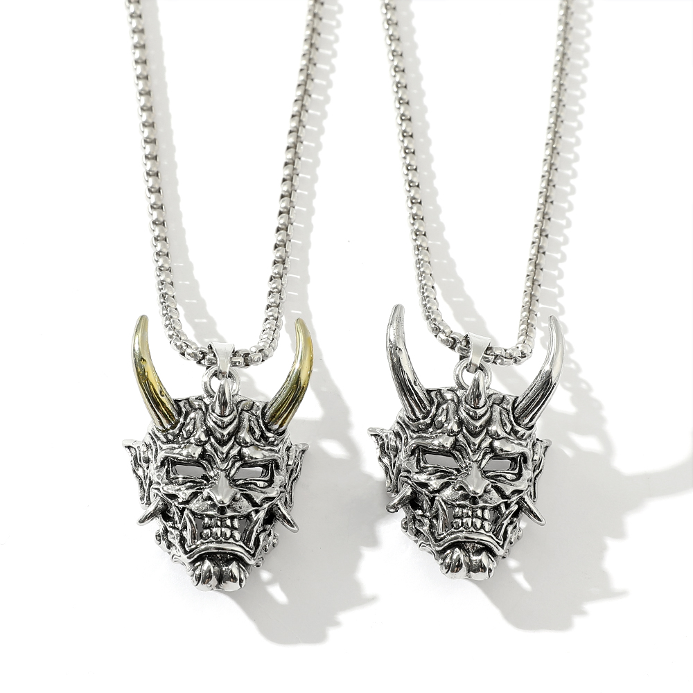 잘생긴 악당 유령 마스크 펜던트 목걸이 골드 & 실버  - Men Accessories Pendant 리뷰 및 가격