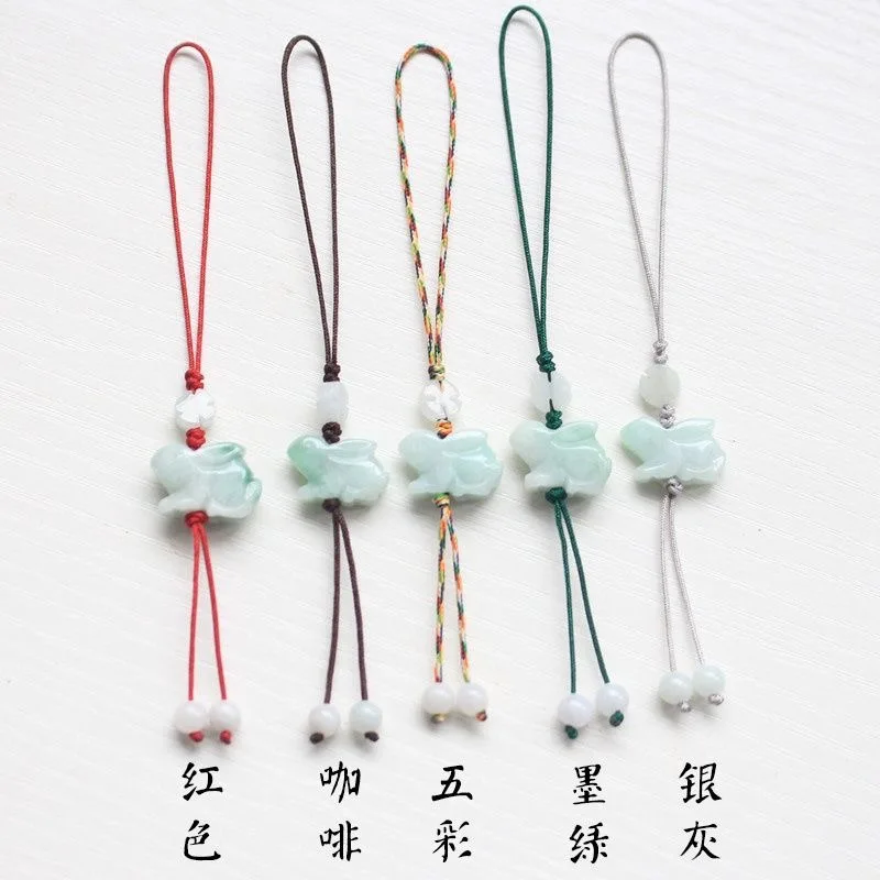사용자 정의 천연 에메랄드 중국어 토끼 DIY 전화 체 - Men Accessories For Hand 리뷰 및 가격
