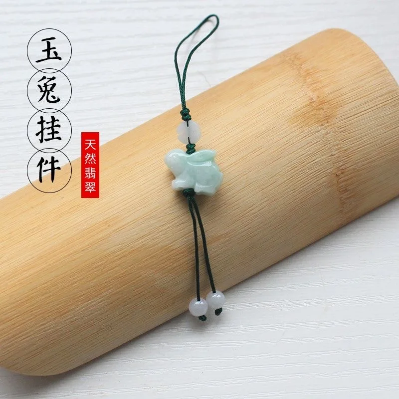 사용자 정의 천연 에메랄드 중국어 토끼 DIY 전화 체 - Men Accessories For Hand 리뷰 및 가격
