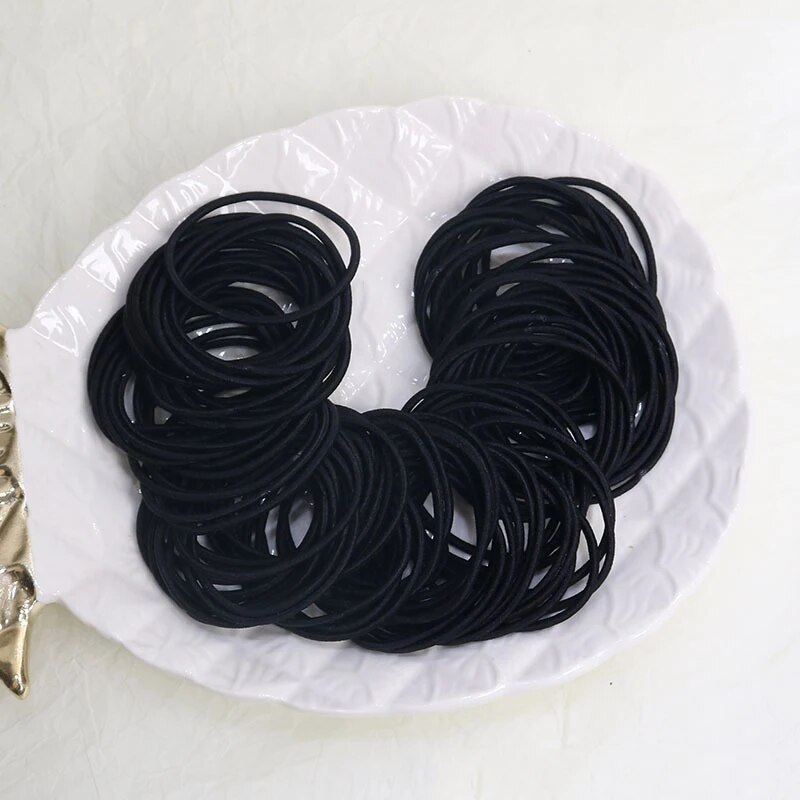 100 개/대 헤어 넥타이 여성을위한 탄성 고무 밴드  - Men Accessories Kit 리뷰 및 가격