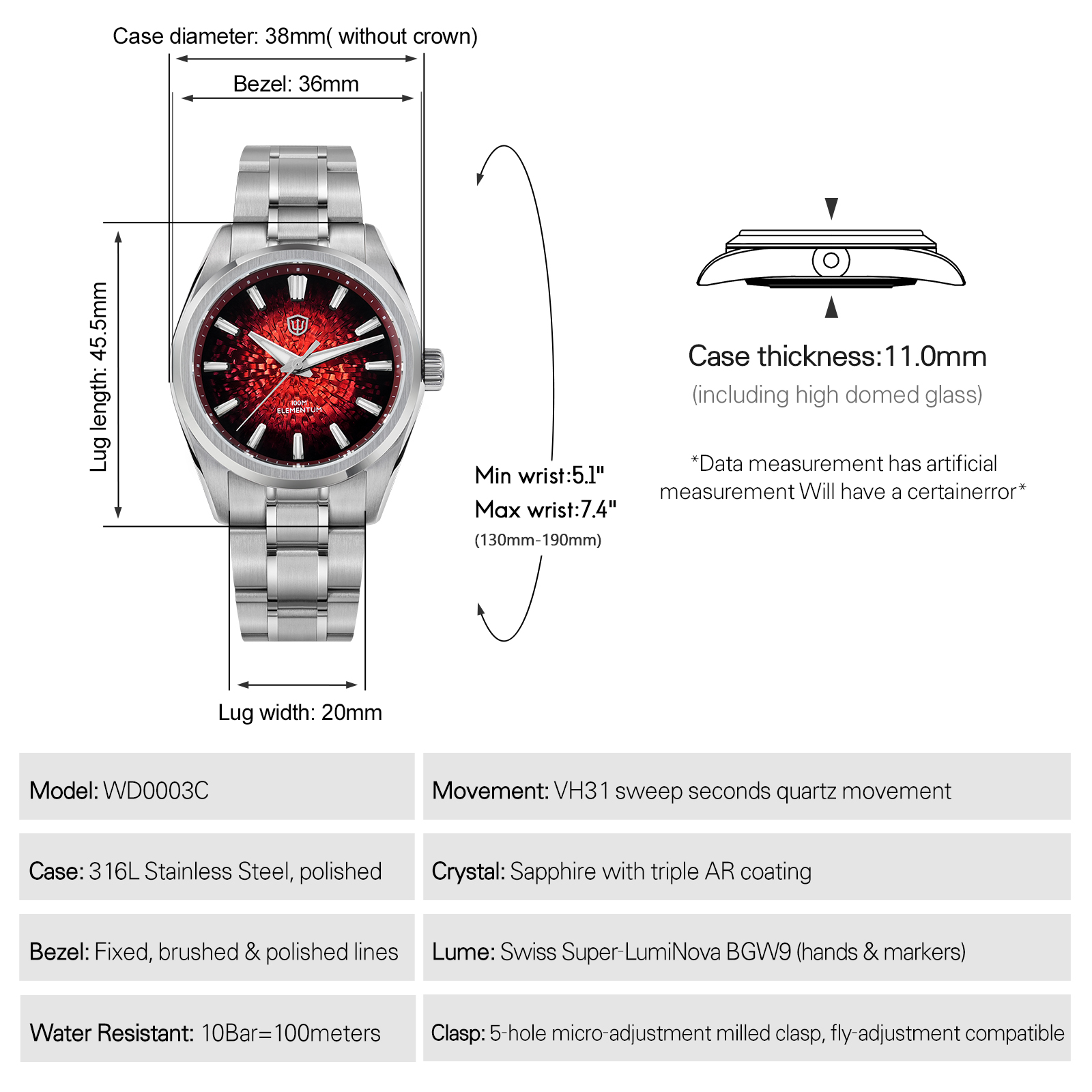 Watchdives 새로운 WD0003C 쿼츠 시계 남 - Men Accessories For Wrist 리뷰 및 가격