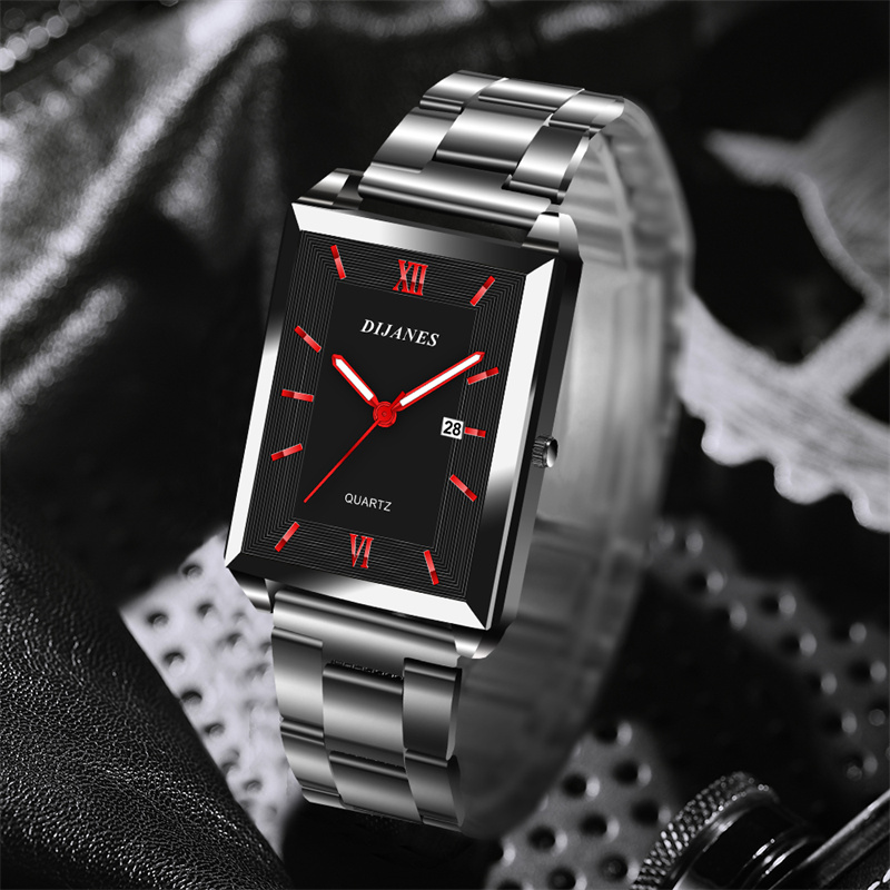 남성용 패션 남성용 비즈니스 시계 직사각형 스테인레스  - Men Accessories For Wrist 리뷰 및 가격