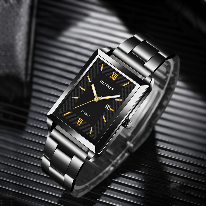 남성용 패션 남성용 비즈니스 시계 직사각형 스테인레스  - Men Accessories For Wrist 리뷰 및 가격