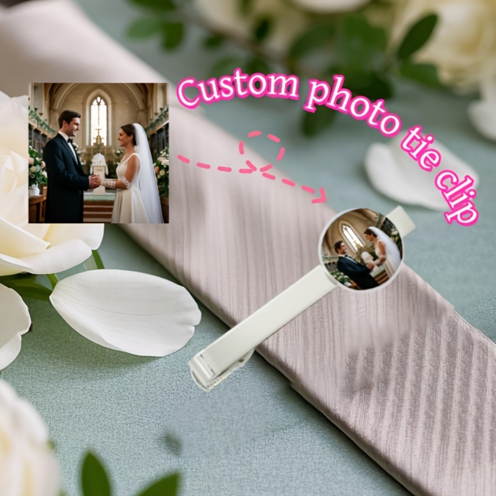 맞춤형 사진 각인 텍스트 타이 클립, 개인 맞춤형 넥타 - Men Accessories For Wedding 리뷰 및 가격